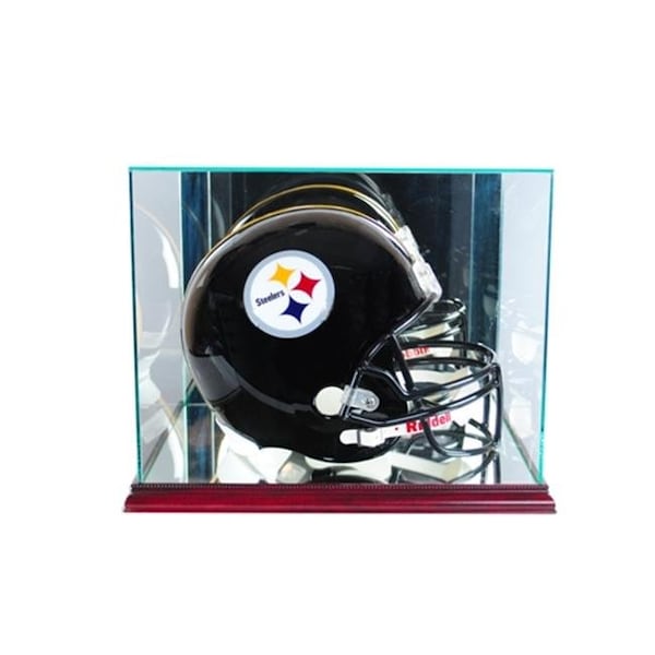 Perfect Cases Perfect Cases FBHR-C Rectangle Football Helmet Display Case; Cherry FBHR-C - main